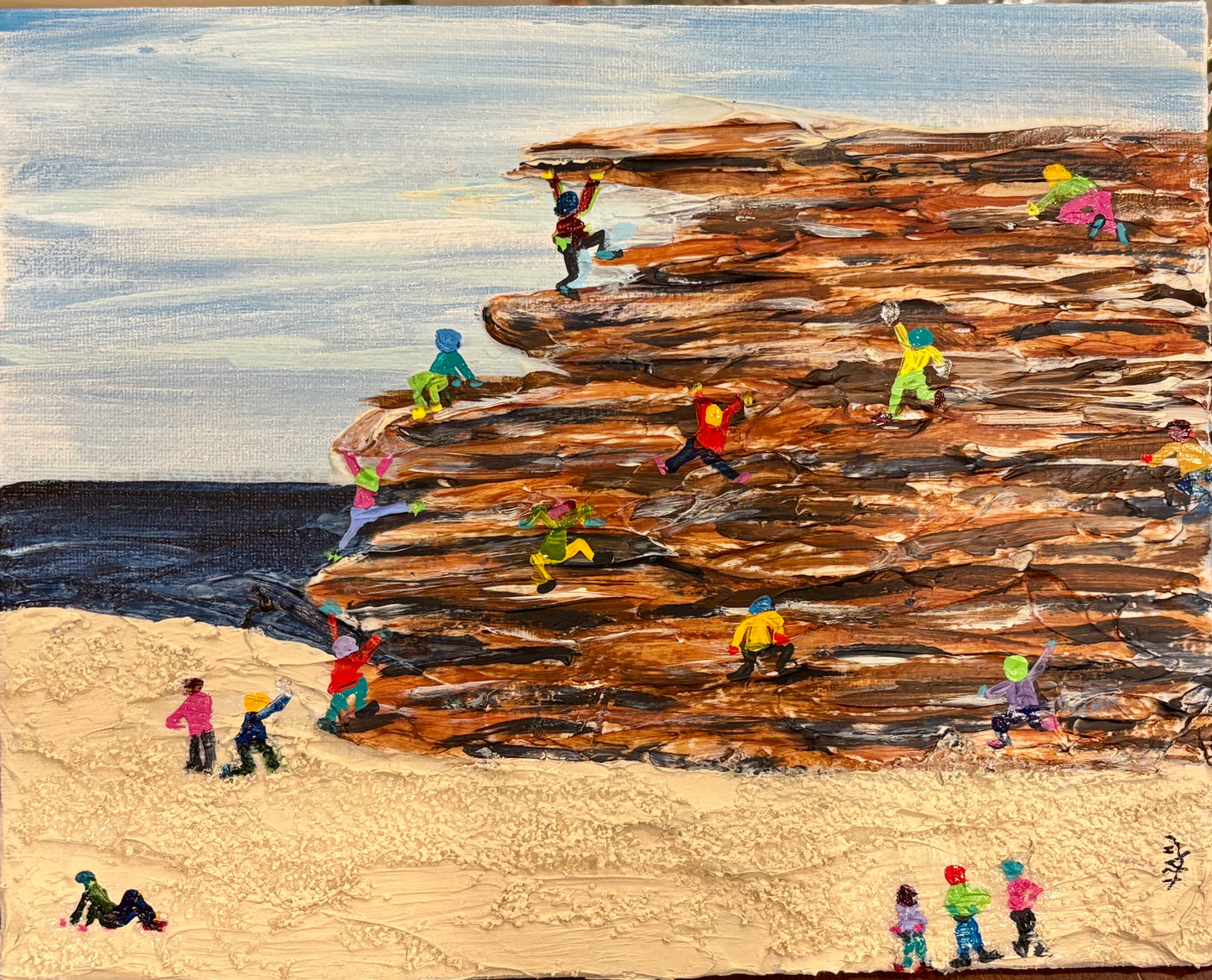 Rock Climbing On The Beach