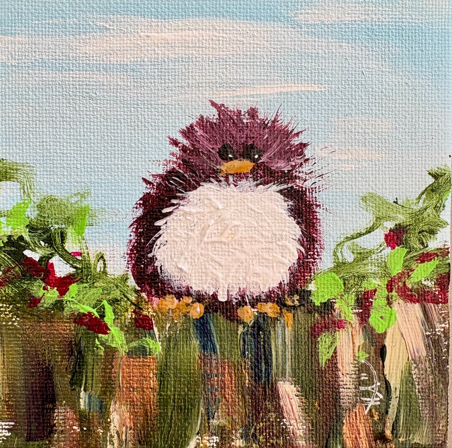 Maroon and White Bird (or order custom!)